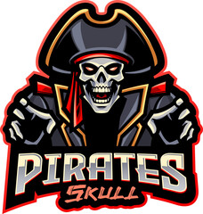 Pirates skull mascot