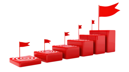 Cartoon Gift Box with Orange Bow on Transparent Background