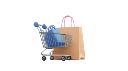 3D Pastel Blue Download Button Icon on Transparent Background