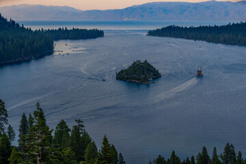 View of Fannette Island at Lake Tahoe