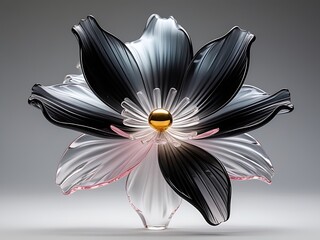 Glass Flower Art with Studio Shot.