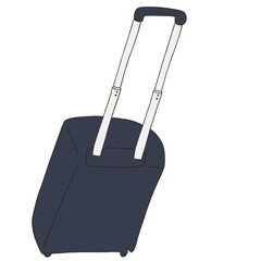 キャリー　旅行　趣味　イラスト　線画　濃い藍色　色違い　シークレット