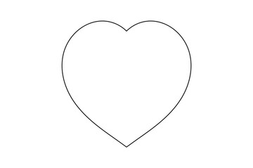 Minimalist Heart with Wings Single Line Art   Romantic Continuous Line Drawing Vector.