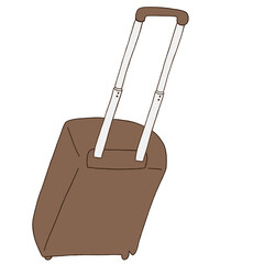 キャリー　旅行　趣味　イラスト　線画　茶色　色違い　シークレット