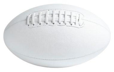 rugby ball in white color isolated on white background