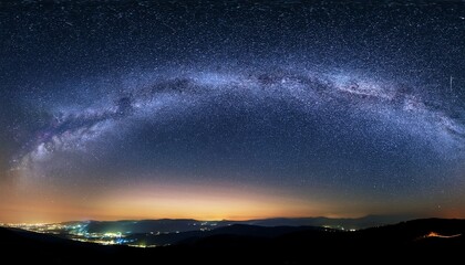 Fototapeta premium majestic milky way galaxy panorama over night sky scenic landscape night sky photography