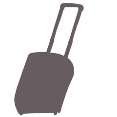 キャリー　旅行　趣味　イラスト　濃い灰色　シークレット