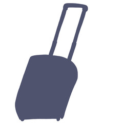 キャリー　旅行　趣味　イラスト　藍色　単体　シークレット