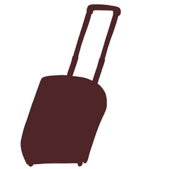 キャリー　旅行　趣味　イラスト　濃い茶色　単体　シークレット