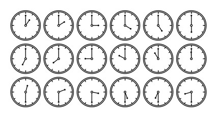wall clock designed with simple details, time and deadline clock icon