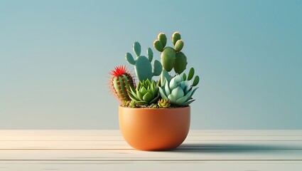 succulent, cactus, pot, orange, ceramic, indoor, decor, botanical, garden, arrangement, spiky, green, leaf, foliage, textured, organic, houseplant, flora, resilient, aesthetic, minimalist, stylish, co