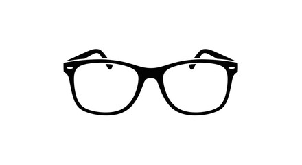 Fototapeta premium Vector black frame glasses vector illustration for eyewear fashion accessory and optical eyeglasses design icon
