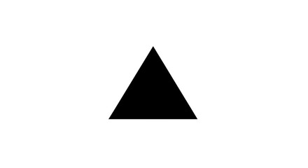 Vector black triangle shape graphic design element for geometry education and creative projects simple vector art