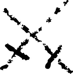 Double Cross Sword Defense - Vector Icon