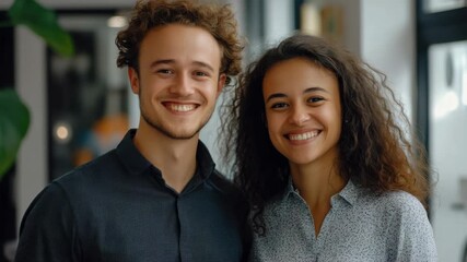 Happy friends with good looking smiles.