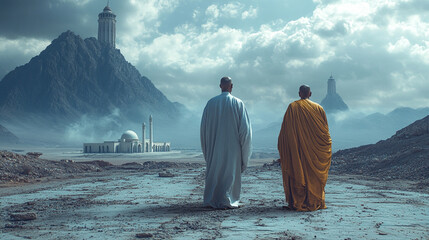 buddhist temple in the himalayas © tariq