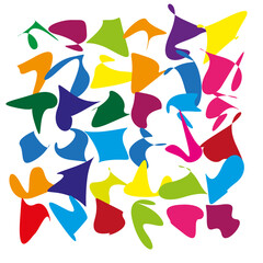 Obraz premium Abstract paint splashes. Colorful brush strokes. Dynamic art pattern. Vector creative background.