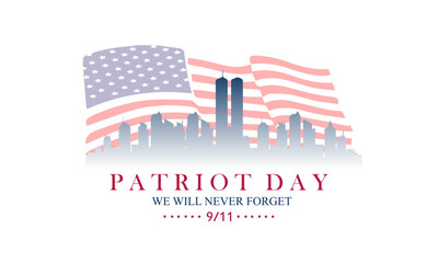 Patriot Day September 11th background vector illustration
