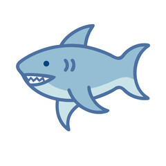 Obraz premium shark cartoon isolated on white