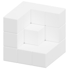 3D Center Focus Cube Icon