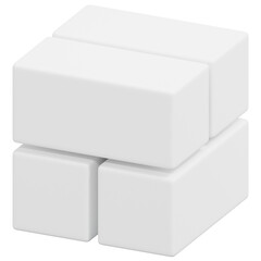 3D Offset Cuboid Layers Icon