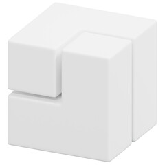 3D Puzzle Fit Cube Icon