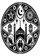 Ramadan Elements Vector Set – Generative AI Art