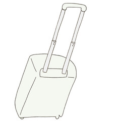 キャリー　旅行　趣味　イラスト　白　単体　　イラスト