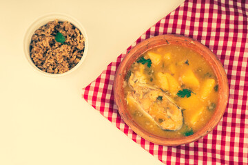 Sancocho soup typical Colombian food