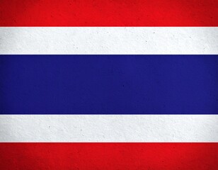 画用紙に印刷されたタイの国旗の背景