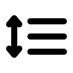Line Spacing - Simple Minimalist Modern Icon for UI Apps