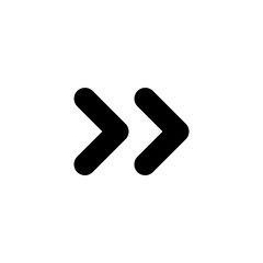 Angle Double Right - Simple Minimalist Modern Icon for UI Apps