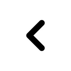 Obraz premium Angle Left - Simple Minimalist Modern Icon for UI Apps