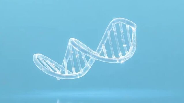 dna strand on blue background