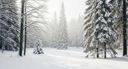 Fototapeta premium snow covered trees
