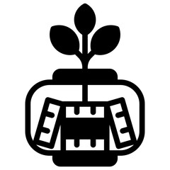 saving icon vector with solid style