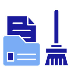 Fototapeta premium Data Cleaning Icon Element For Design 