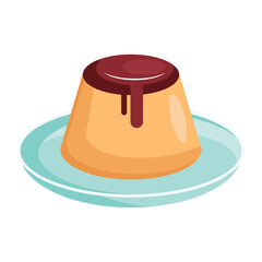 Creamy Flan Icon for Bakery