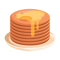 Sweet Fluffy Pancakes Bakery Icon