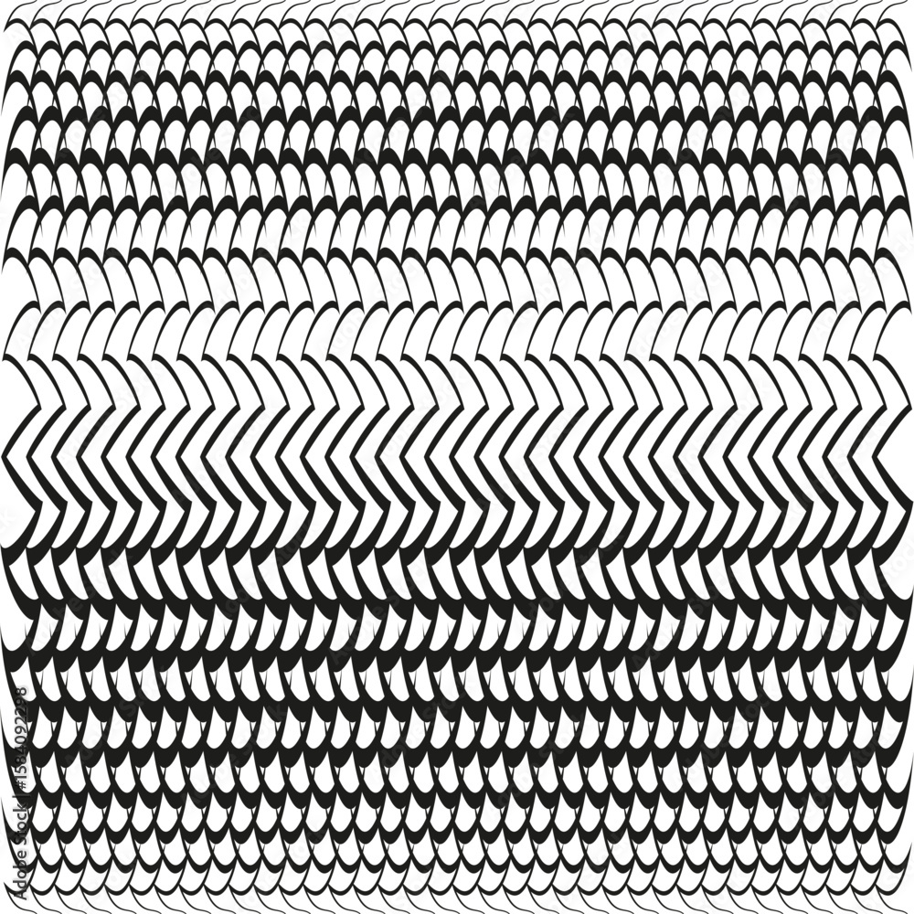 Poster zigzag line pattern. geometric wave texture. monochrome vector background. distorted ripple graphic.