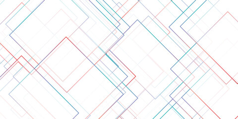Abstract geometric background with overlapping colorful lines on white suitable for creative design projects
