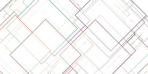 Abstract geometric background with overlapping colorful rectangles on a white canvas representing modern digital art