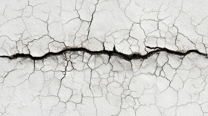 Cracked Texture: Dramatic White & Black Background