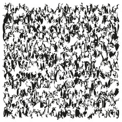 Abstract line pattern. Chaotic brush strokes. Monochrome Vector texture. Distorted graphic background.