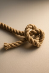 Obraz premium A Close Up Of A Knotted Rope On A Light Background