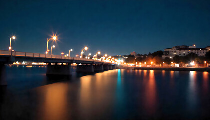 Obraz premium night view of the bridge