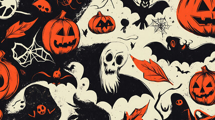 Fototapeta premium Halloween is a spooky, eerie, thrilling, mysterious, festive, ghostly, dark, magical, fun, playful, scary, haunted, creepy, chilling, supernatural, strange, mischievous, weird, enchanted, costumed, fr