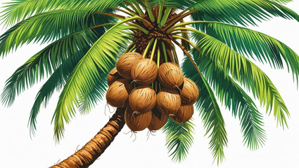 coconut tree with coconut