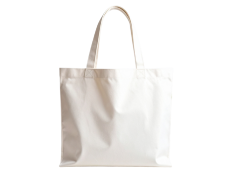 Tote Bag Mockup Showing Interior Fabric, Isolated on White Background