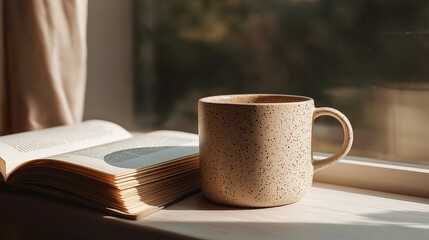 Cozy Morning: Coffee & Book by the Window